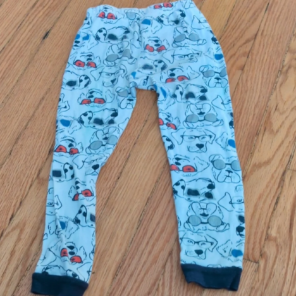 Carter's White and‎ Blue Dog Print Joggers